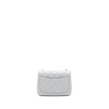 Chanel 21B Pearl Crush mini square Flap Bag grey