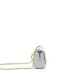 Chanel 21B Pearl Crush mini square Flap Bag grey