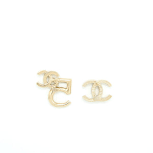 Chanel Crystal CC Logo No.5 Earrings L