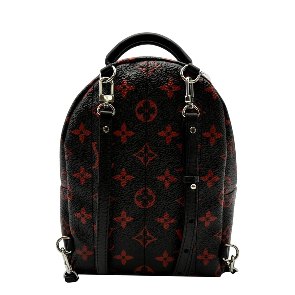 Louis Vuitton Palm Springs Mini Monogram Infrarouge Canvas Backpack Bag Black