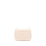 Chanel 22C Pearl Crush Mini Square Flap Bag Lambskin Light Pink