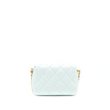 Chanel 21K My Perfect Mini Flap Bag Caviar Iridescent Pastel Green