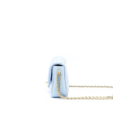 Chanel 21K My Perfect Mini Flap Bag Caviar Iridescent Light Blue