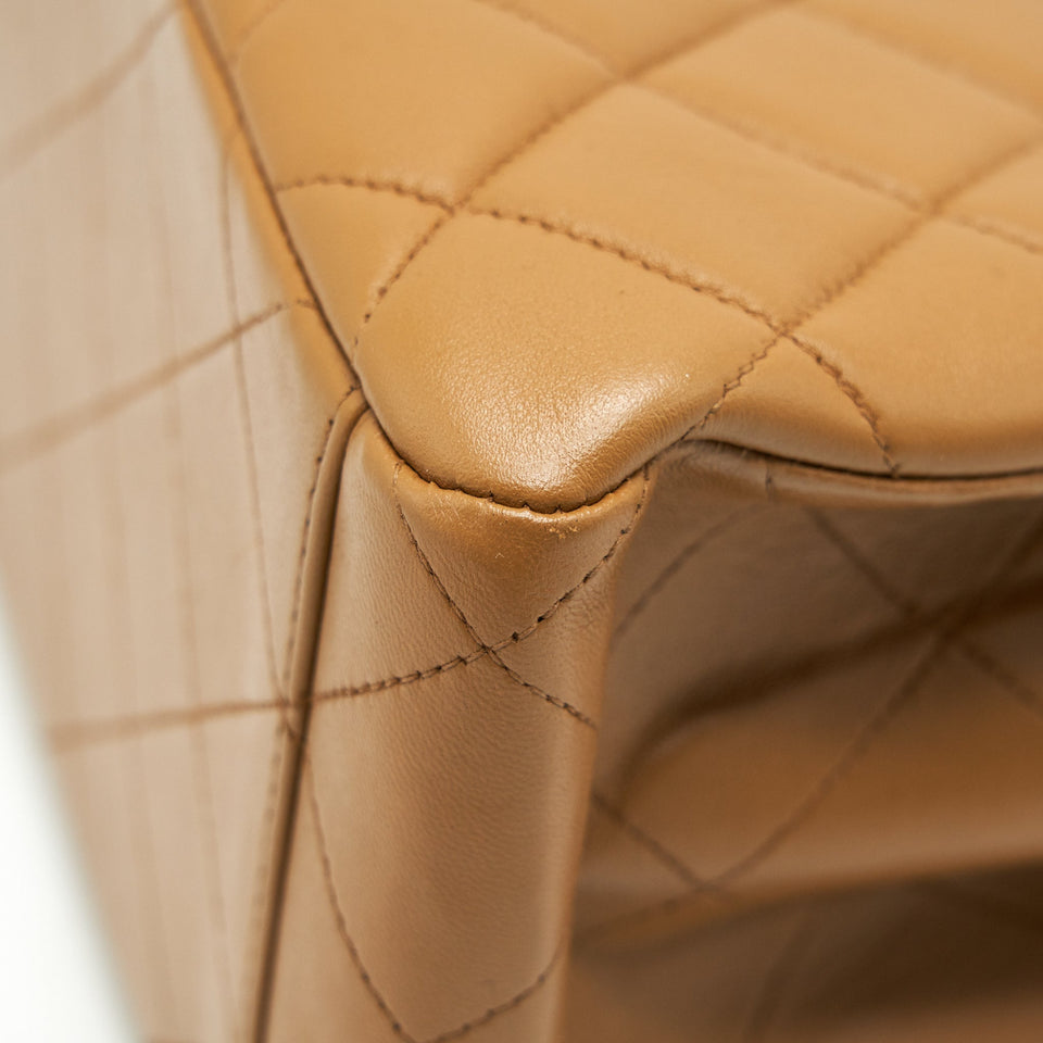 Chanel Vintage Kelly Shoulder Bag Dark Beige