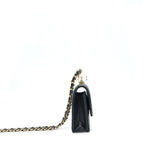 Chanel Flap Coin Purse with Chain Black Caviar L