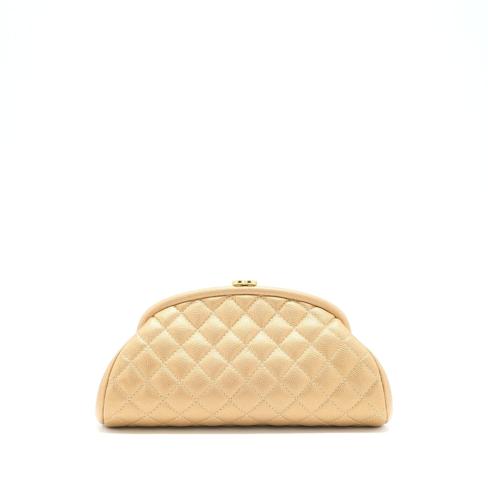 Chanel Timeless Clutch Caviar Gold Brushed