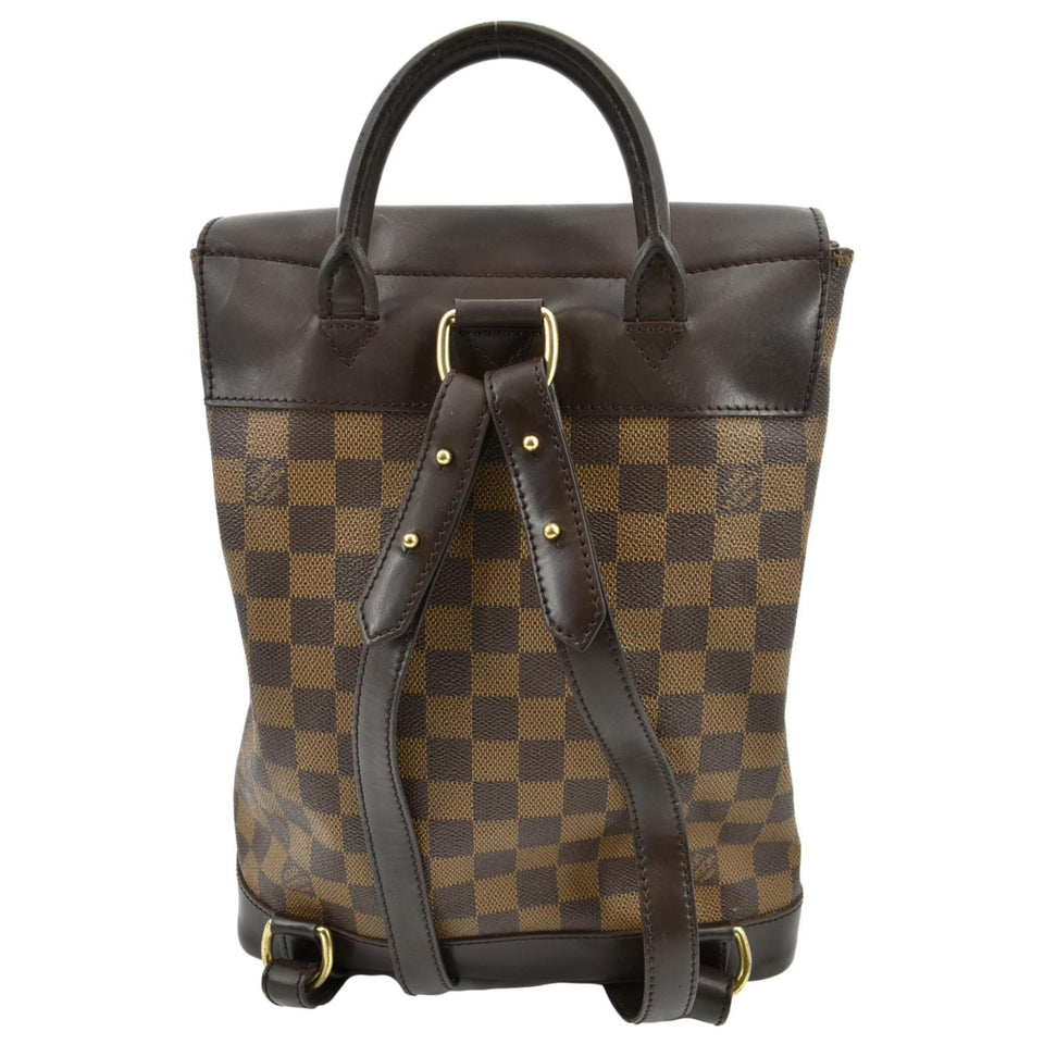 Louis Vuitton Soho Damier Ebene Backpack Bag Brown