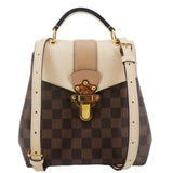 Louis Vuitton Clapton Damier Ebene Backpack Bag Creme Beige