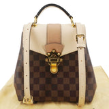Louis Vuitton Clapton Damier Ebene Backpack Bag Creme Beige