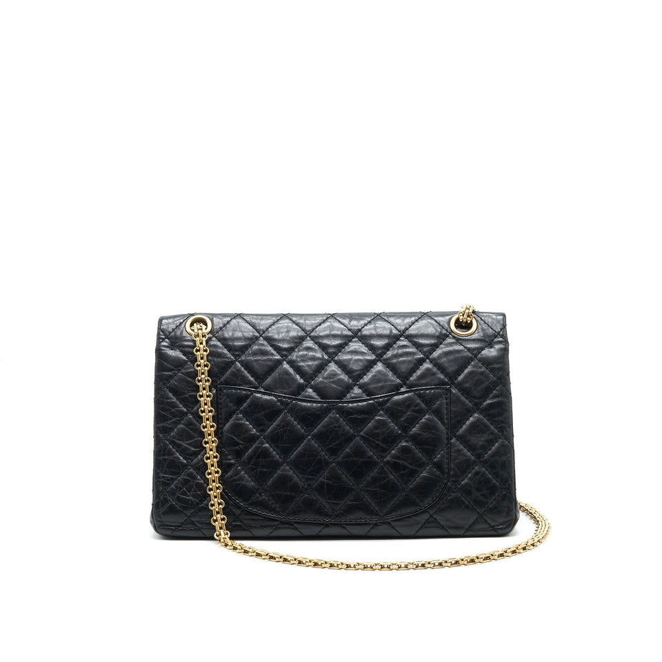 Chanel 2.55 226 Reissue Flap Bag Aged Calfskin in Black