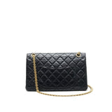Chanel 2.55 226 Reissue Flap Bag Aged Calfskin in Black