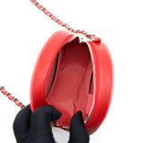 Chanel Round Crossbody Clutch Lambskin Red/Pink