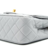 Chanel 21B Pearl Crush mini square Flap Bag grey