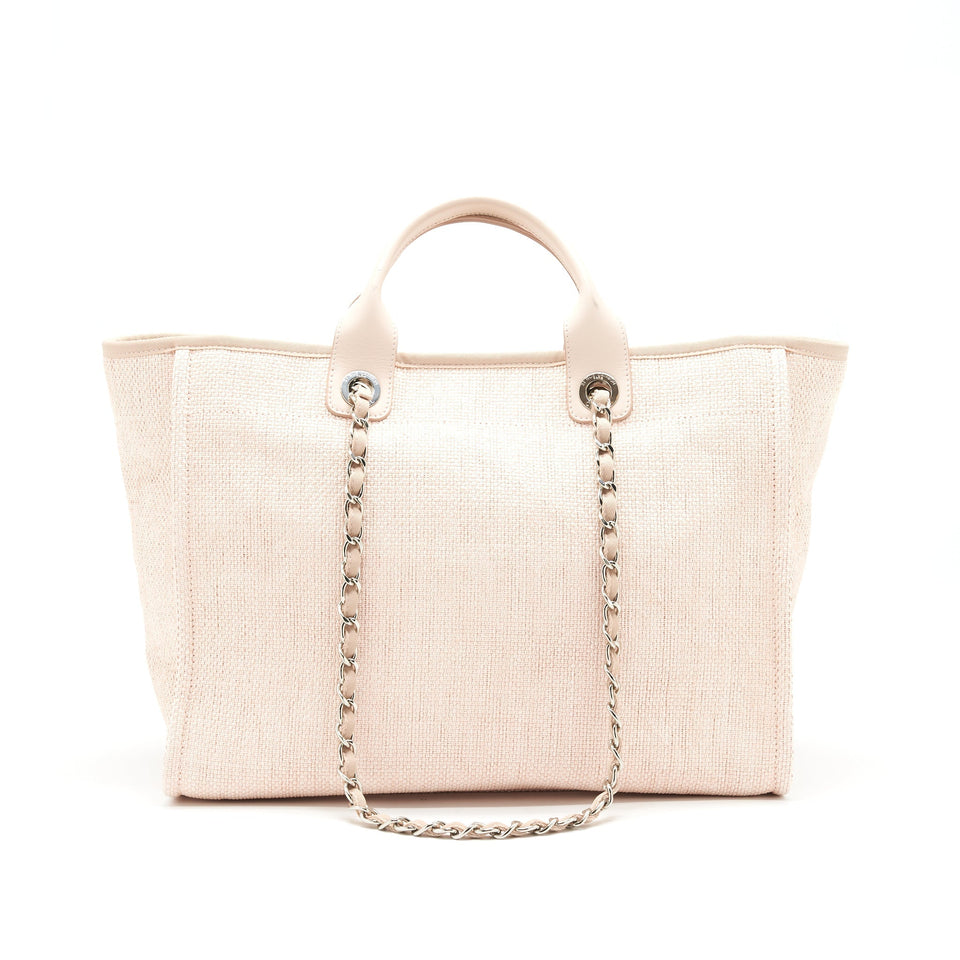Chanel DEAUVILLE MM TOTE BAG CANVAS PINK