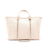 Chanel DEAUVILLE MM TOTE BAG CANVAS PINK