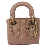 Christian Dior Lady Dior Mini Cannage Leather Crossbody Bag Rose