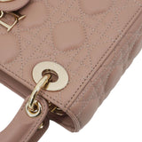 Christian Dior Lady Dior Mini Cannage Leather Crossbody Bag Rose