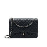 Chanel CAVIER CLASSIC MAXI DOUBLE FLAP BAG BLACK