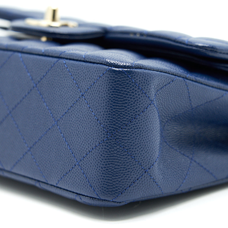 Chanel Classic Small Double Flap Caviar NAVY L