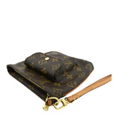Louis Vuitton Partition Monogram Canvas Wristlet Clutch Bag Brown