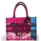 Christian Dior Butterfly Book Canvas Tote bag Pink