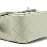 Chanel 22C Mini Square Flap Bag Lambskin Light Grey L