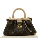 Louis Vuitton Monogram Canvas Clutch Shoulder Bag Brown