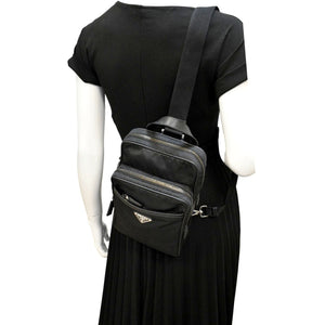 Prada 2vz026 Nylon Backpack Bag Black