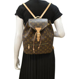 Louis Vuitton Montsouris PM Monogram Canvas Backpack Brown