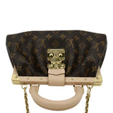 Louis Vuitton Monogram Canvas Clutch Shoulder Bag Brown