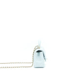Chanel 21K Mini Top Handle Rectangular Flap Bag Pastel Blue L