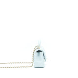 Chanel 21K Mini Top Handle Rectangular Flap Bag Pastel Blue L
