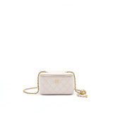 Chanel Pearl Crush Long Vanity On Chain Lambskin Light Purple