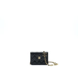 Chanel 21A Flap  Holder With Chain Black