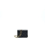 Chanel 21A Flap  Holder With Chain Black