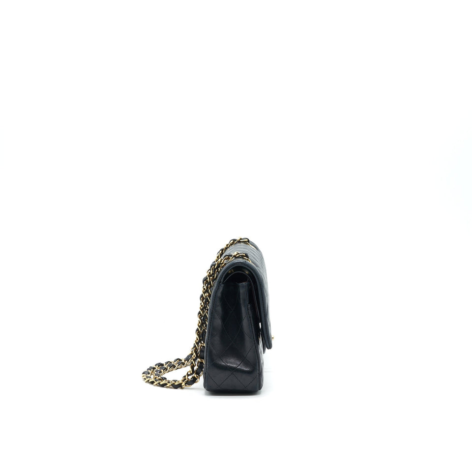 Chanel Classic Double Flap Bag Lambskin Medium Black  serial 19