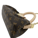 Louis Vuitton Monogram Canvas Clutch Shoulder Bag Brown