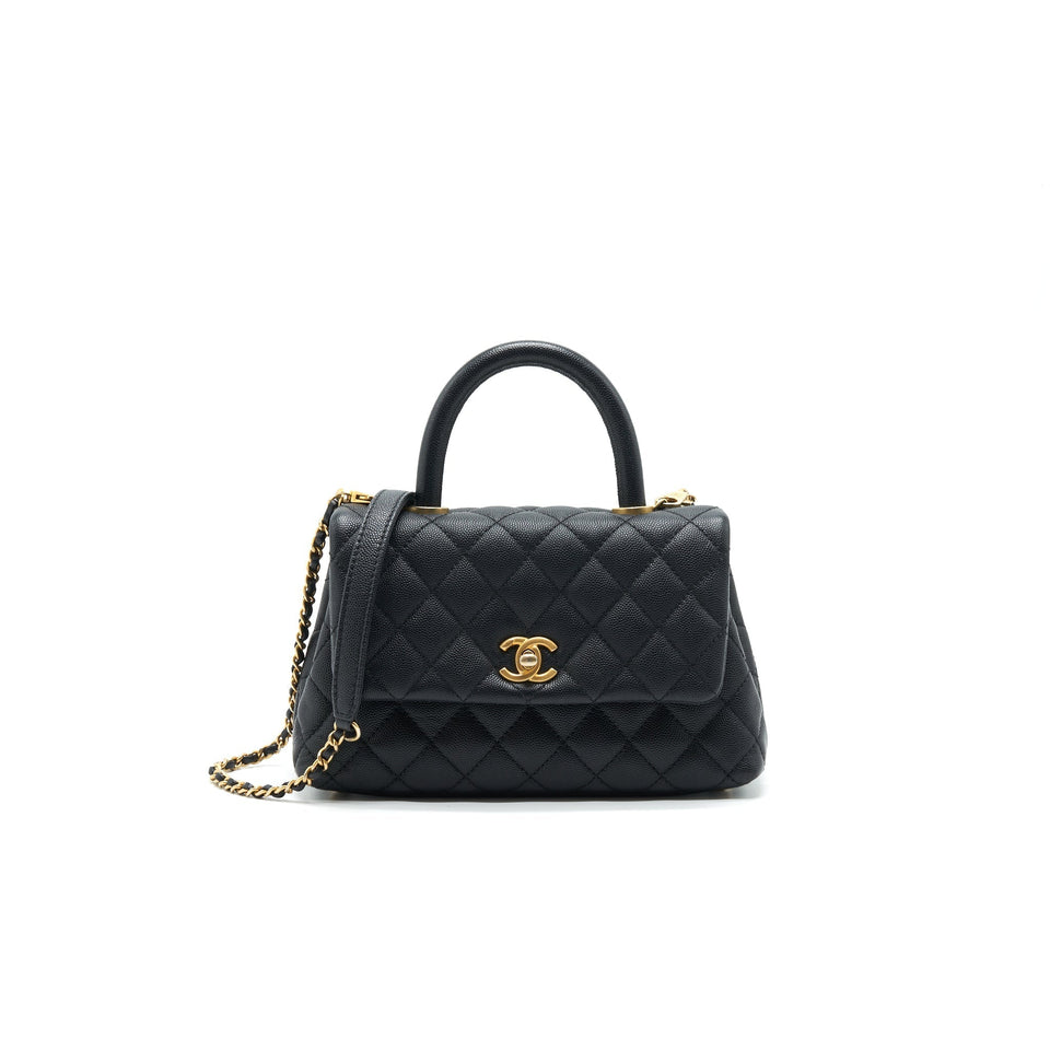 Chanel Caviar Mini Cocohandle Black  serial25
