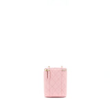 Chanel 22C Vertical Vanity On Chain Caviar Sakura Pink L