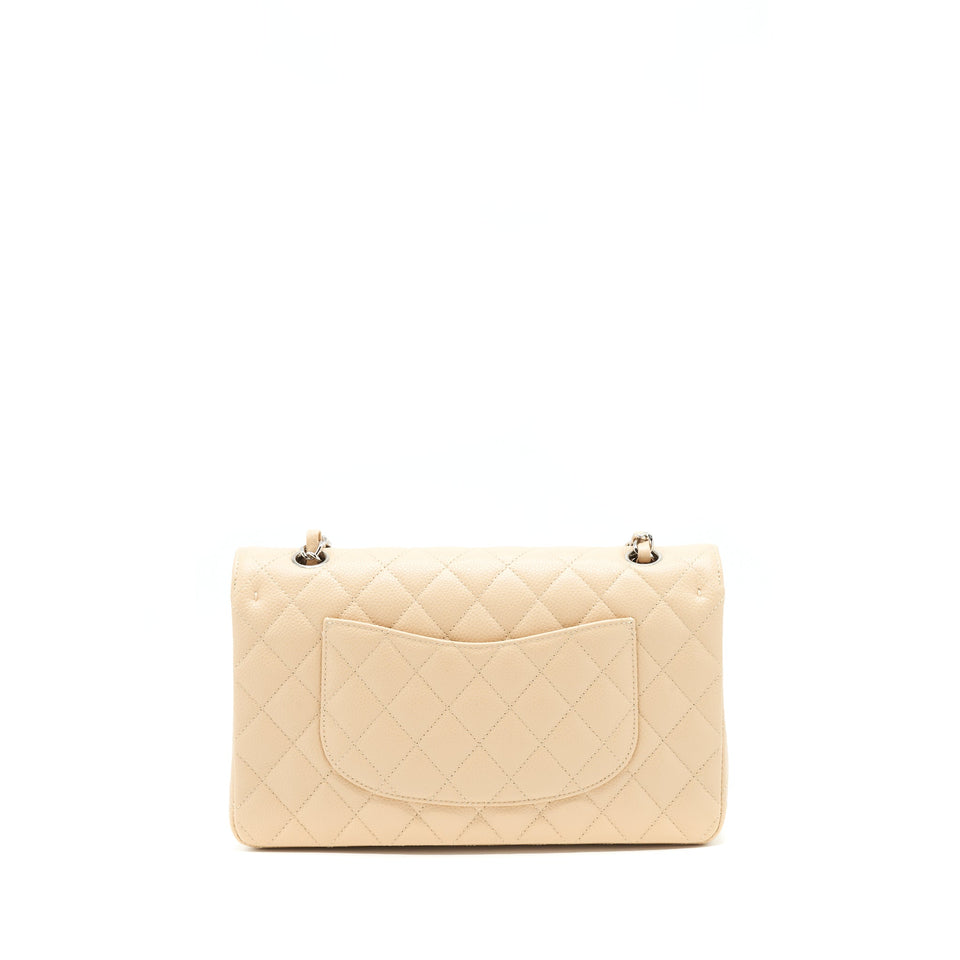 Chanel Medium Classic Double Flap Bag Caviar Beige