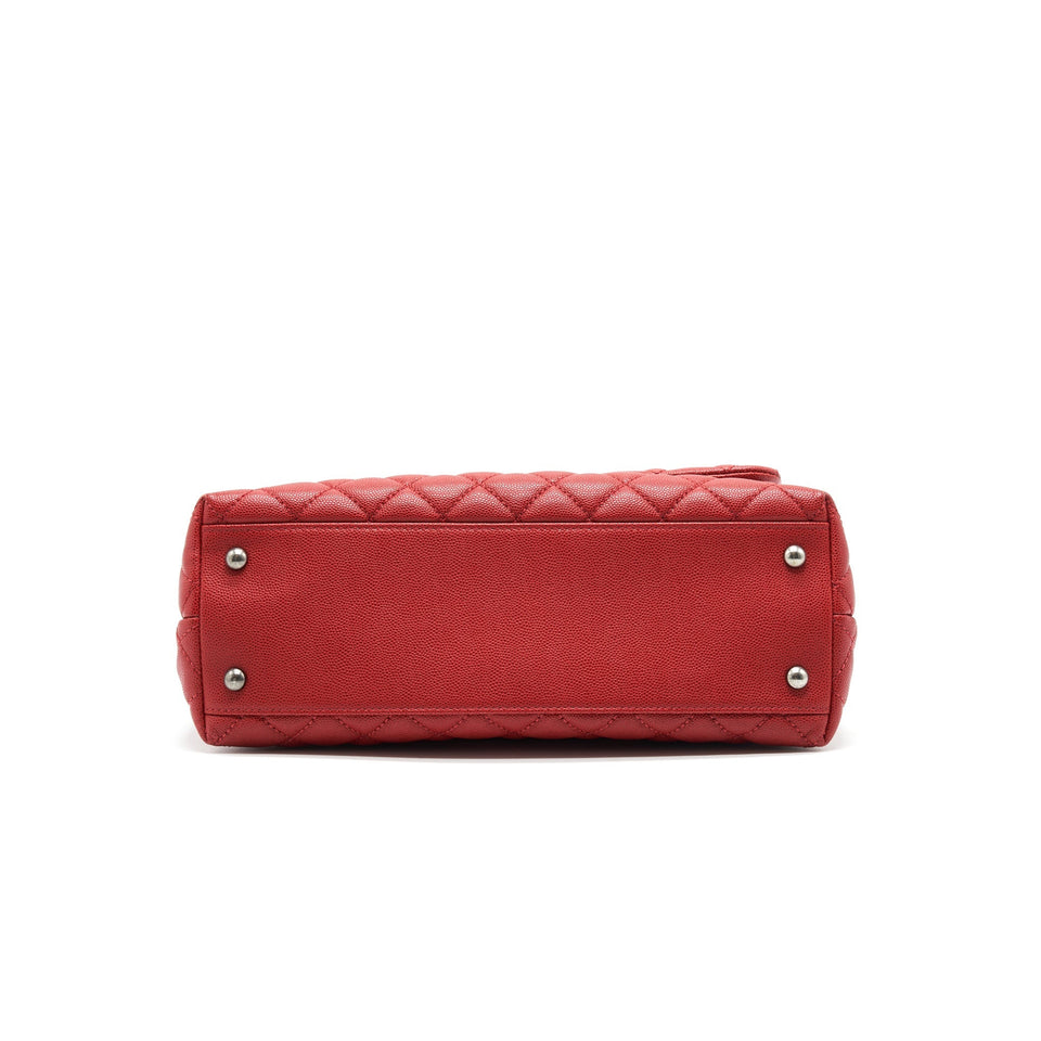 Chanel COCO HANDLE SMALL FLAP BAG RED CALFSKIN R