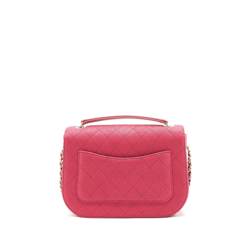 Chanel Messenger Crossbody Bag Caviar Red