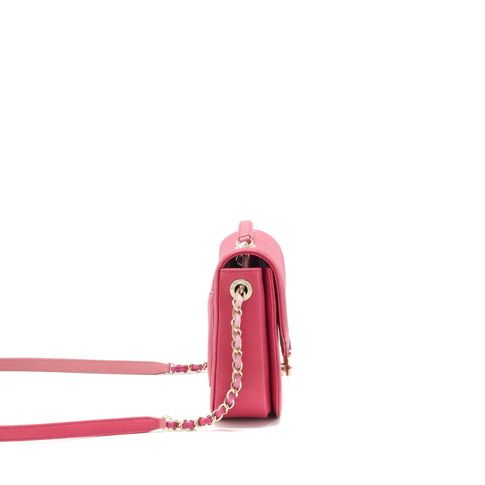 Chanel Messenger Crossbody Bag Caviar Red