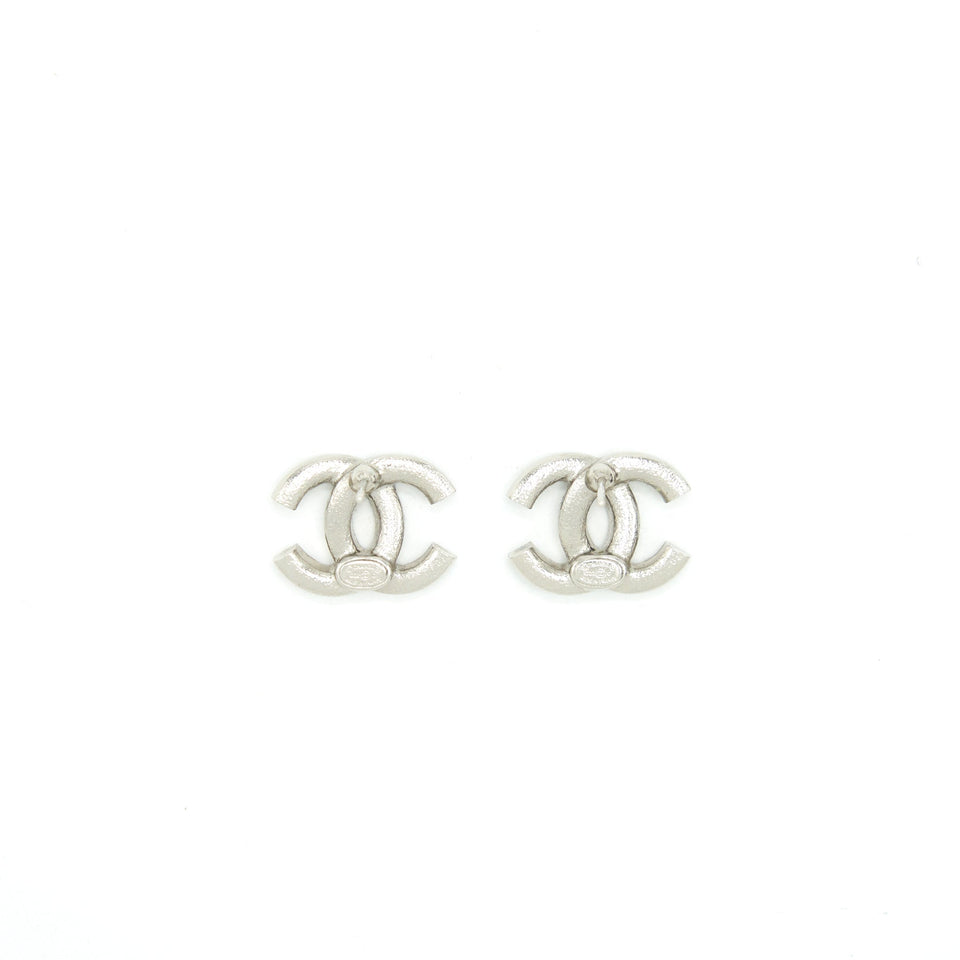Chanel CC Logo Crystals Earrings