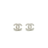 Chanel CC Logo Crystals Earrings
