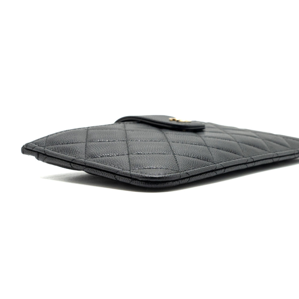 Chanel Clutch Wallet Caviar Black L