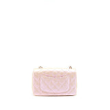 Chanel 21k Iridescent Mini Rectangular Calfskin Pink