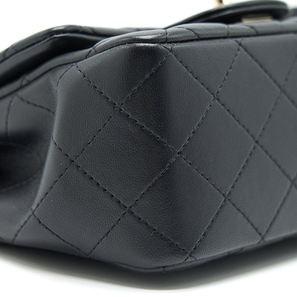 Chanel Mini Square Lambskin Black L serial 29