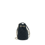 Chanel Pearl Crush On Chain Mini Bucket Velvet Black L