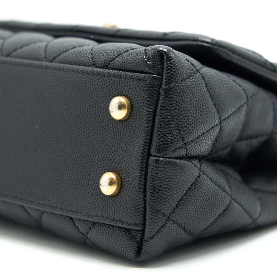 Chanel Caviar Mini Cocohandle Black  serial25